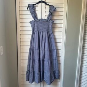 Hill House Home navy white gingham nap dress L